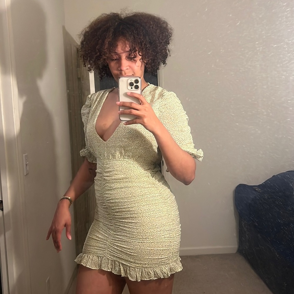 Speckle pattern dress